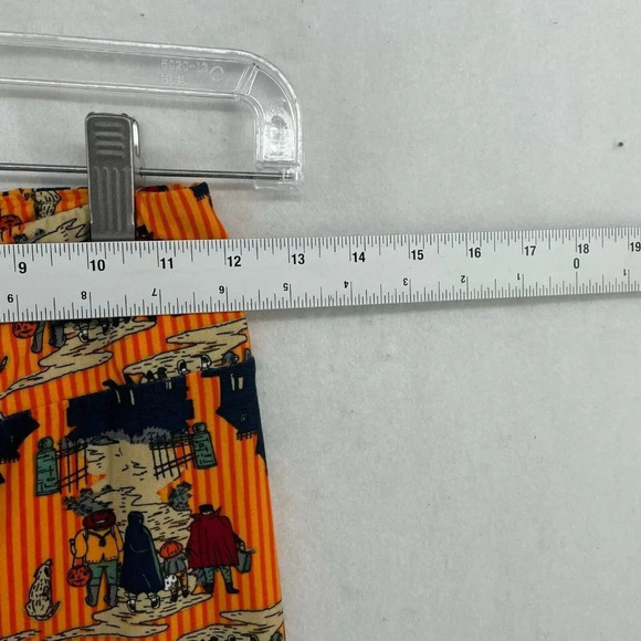 LulaRoe Leggings Women's Sz OS Orange Haunted House Halloween Trick-or-Treat - Picture 6 of 12